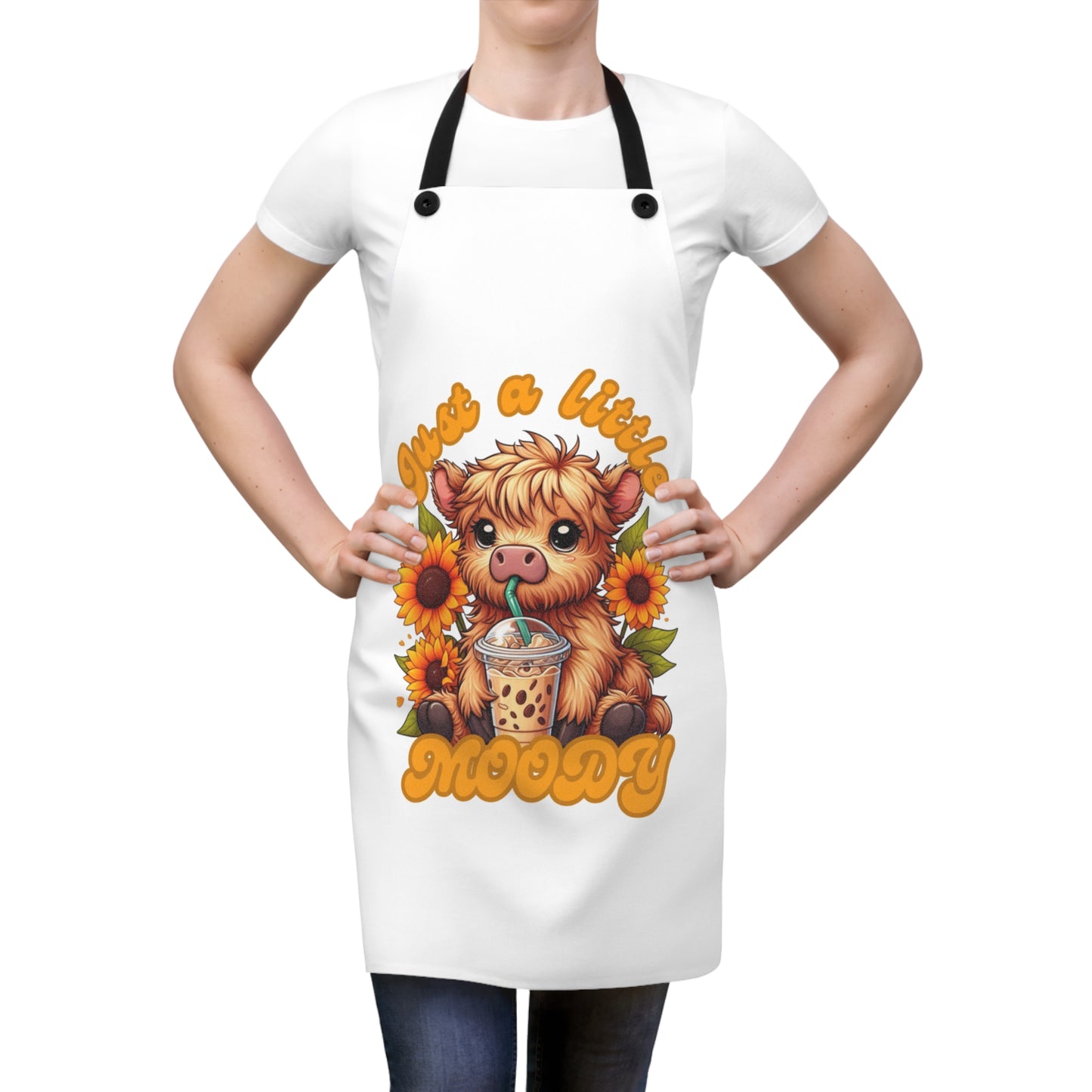 Cute Cow Apron, Gifts for Home Baking, Funny Cooking Gift, Kitchen Decor, Farmhouse Style Apron