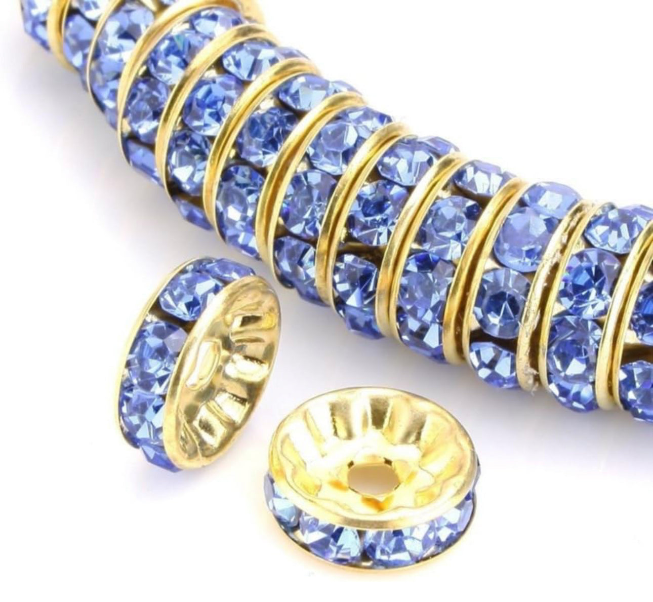 12mm rhinestone spacers