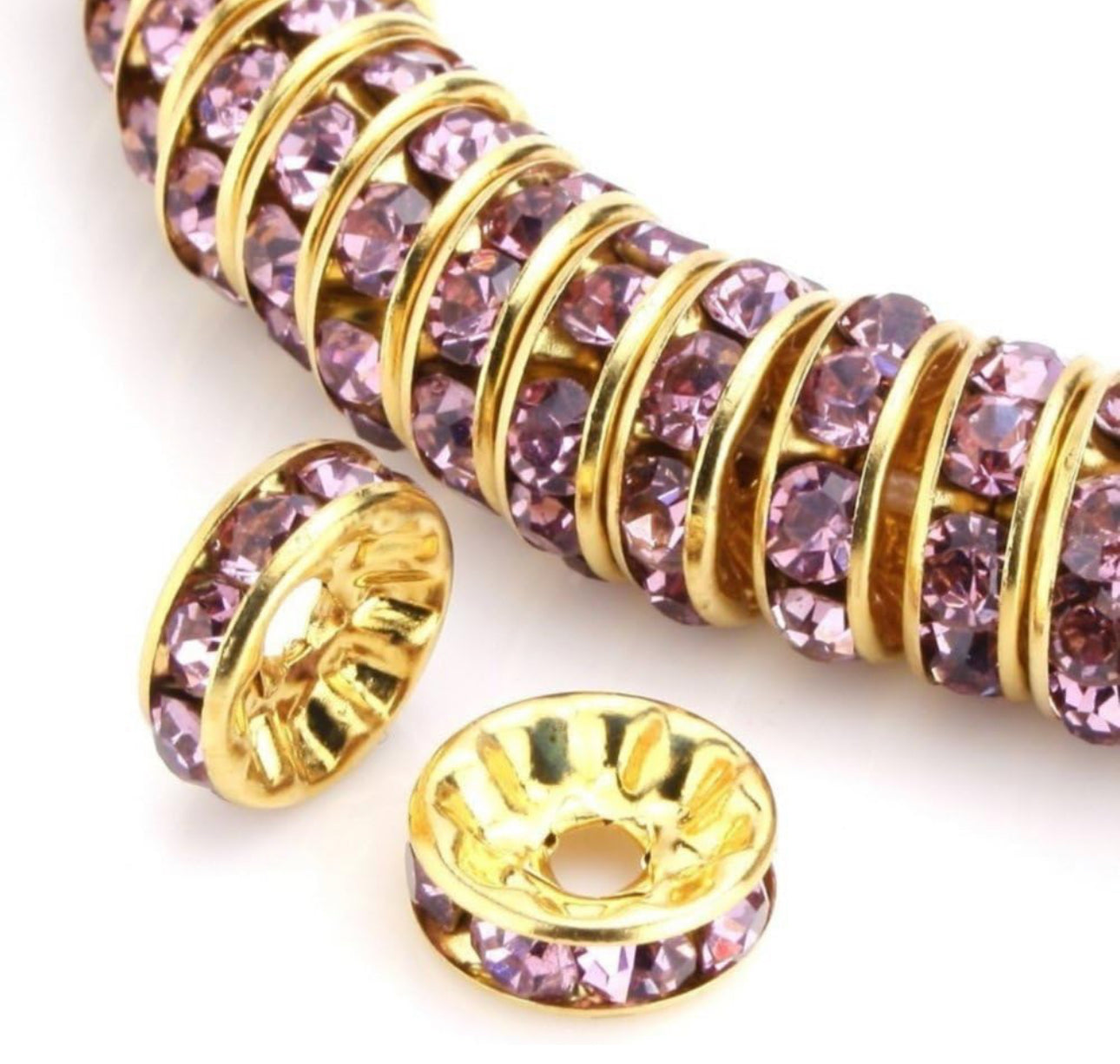 12mm rhinestone spacers