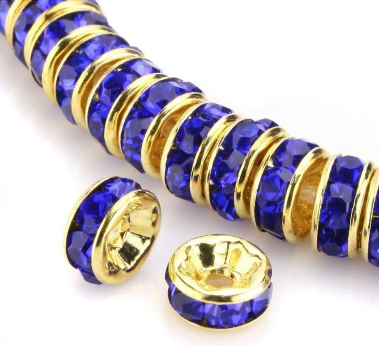 12mm rhinestone spacers