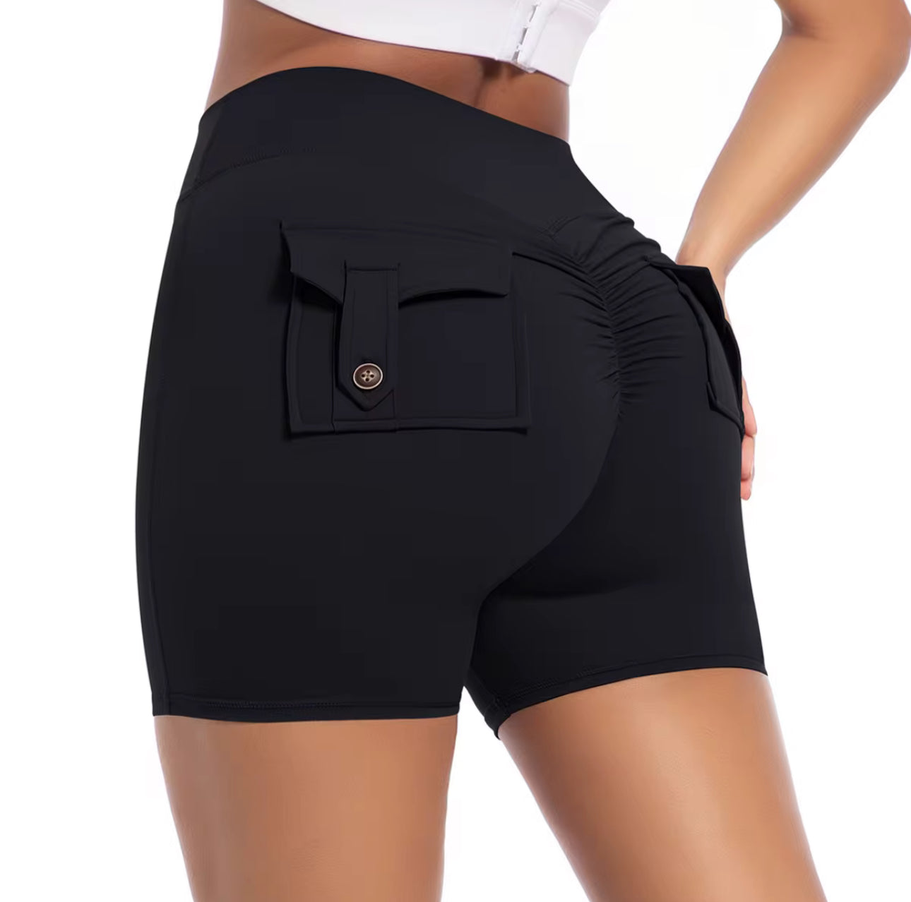 Scrunchie workout leggings and shorts