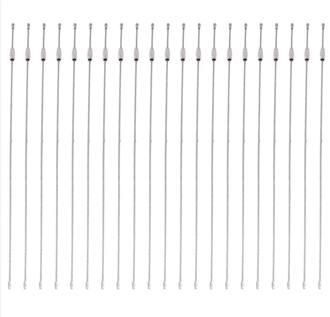 10 inch wire loops.