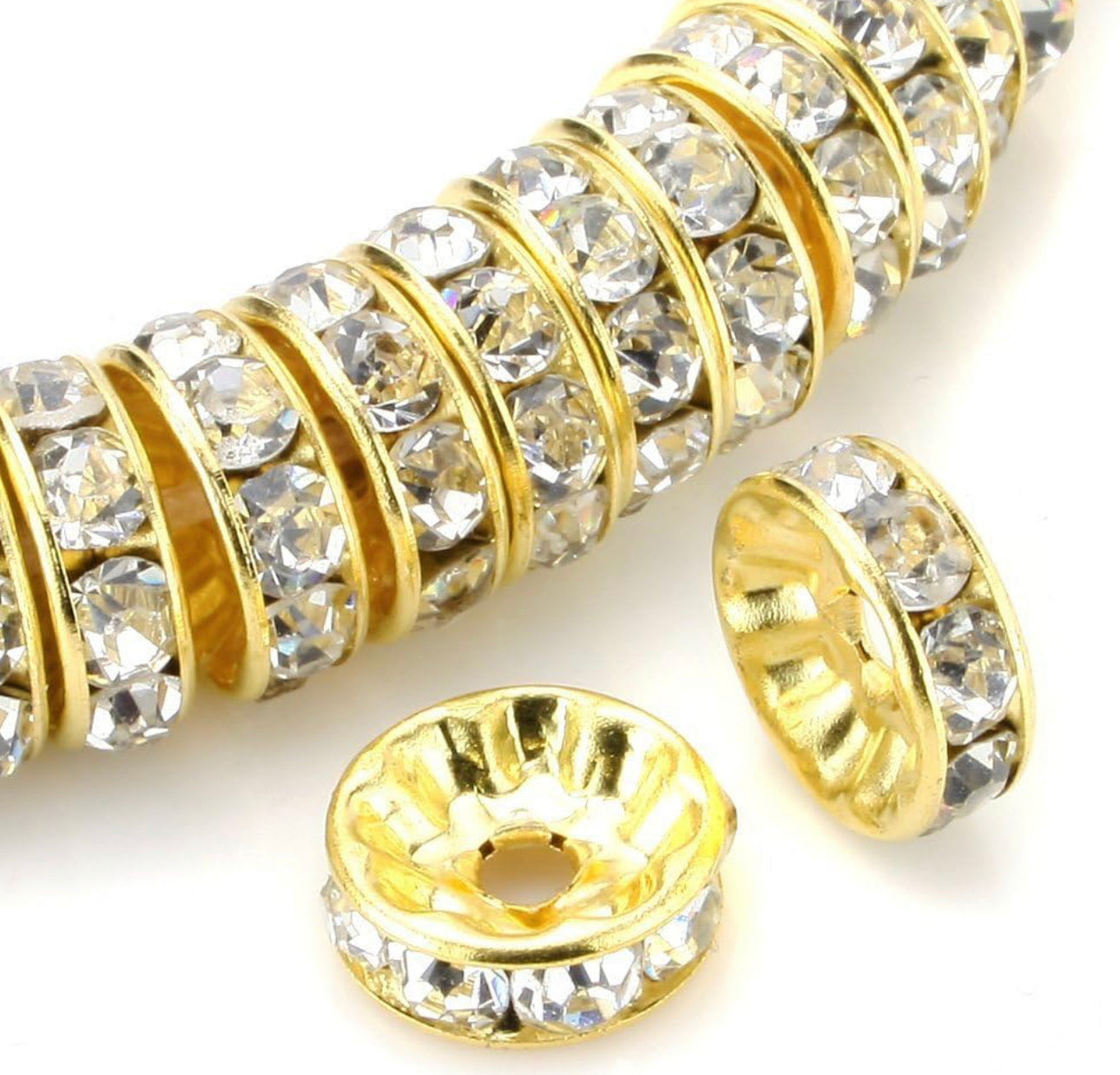 12mm rhinestone spacers