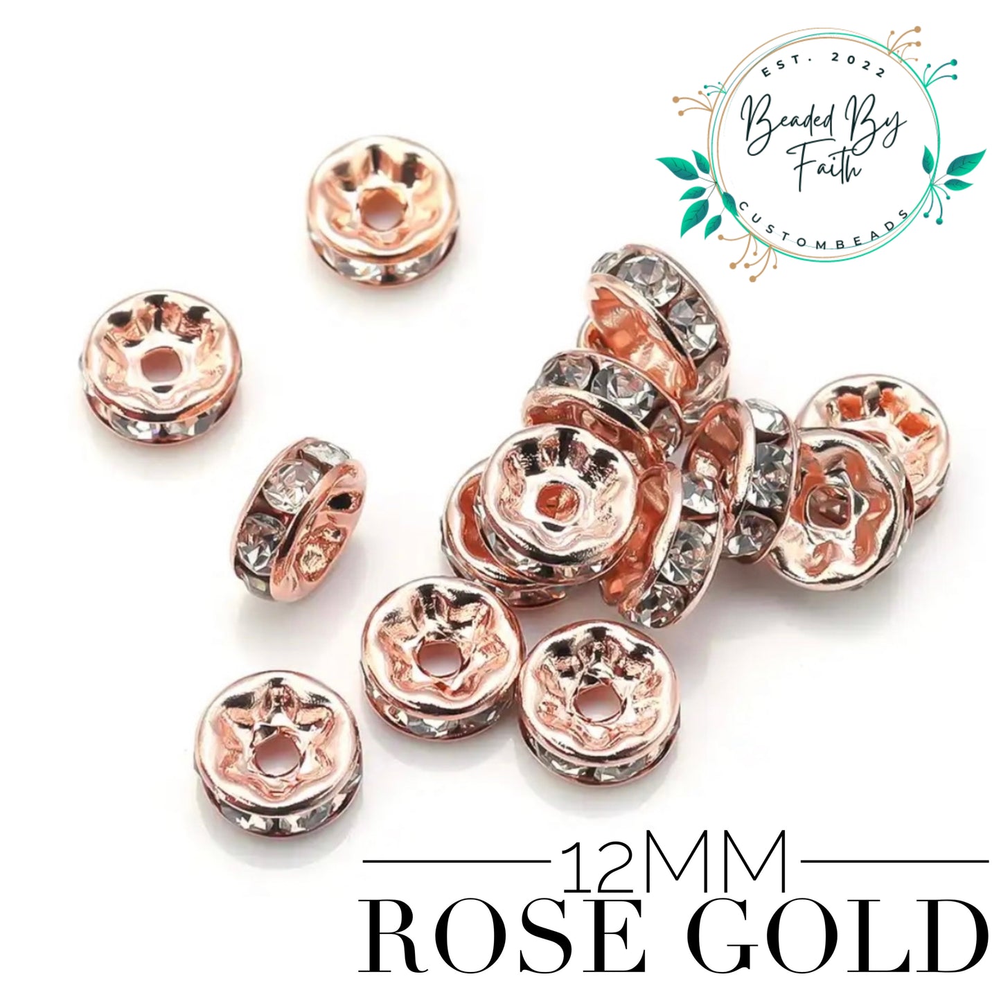 12mm rhinestone spacers