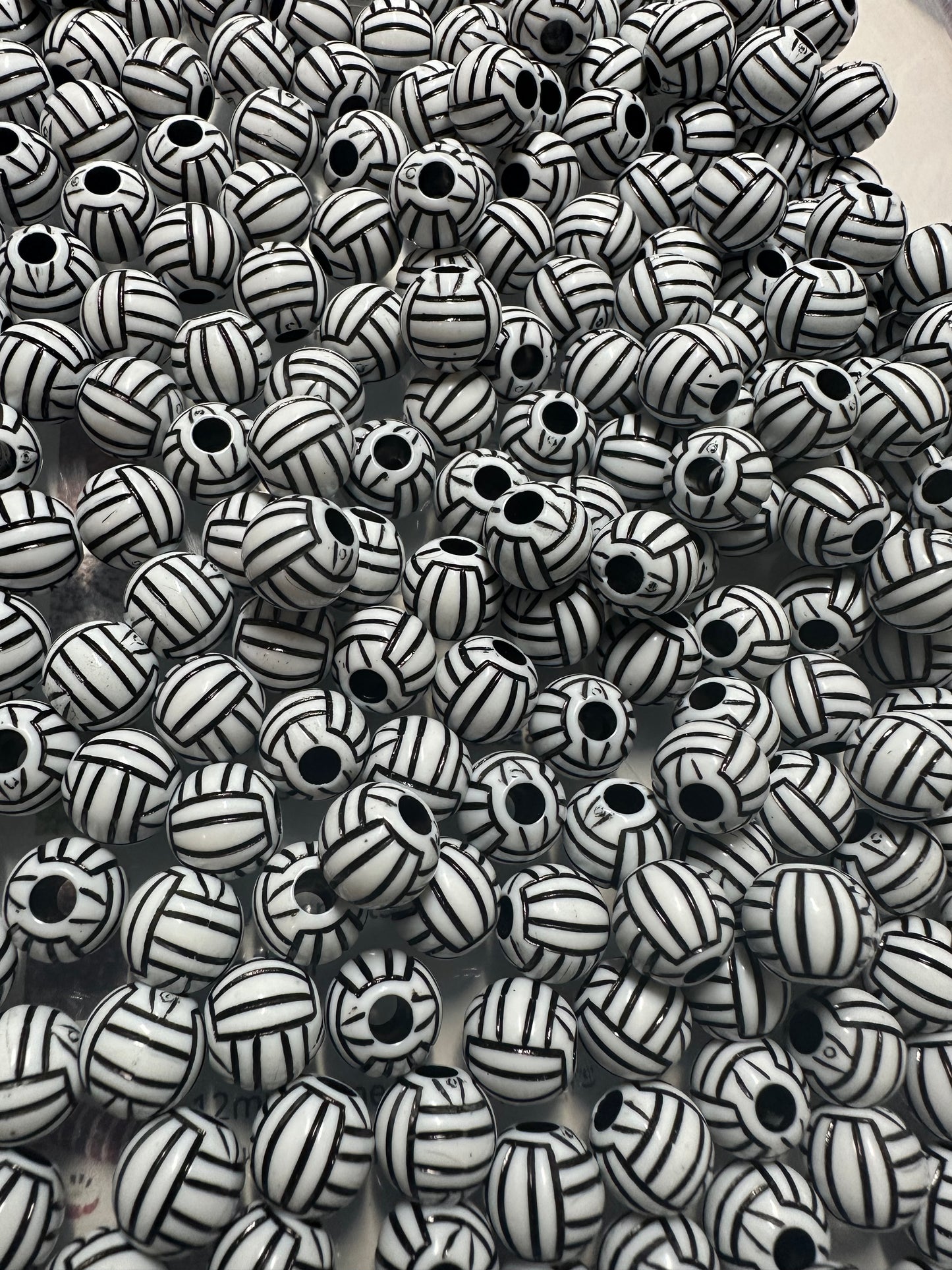 12MM sports acrylic beads