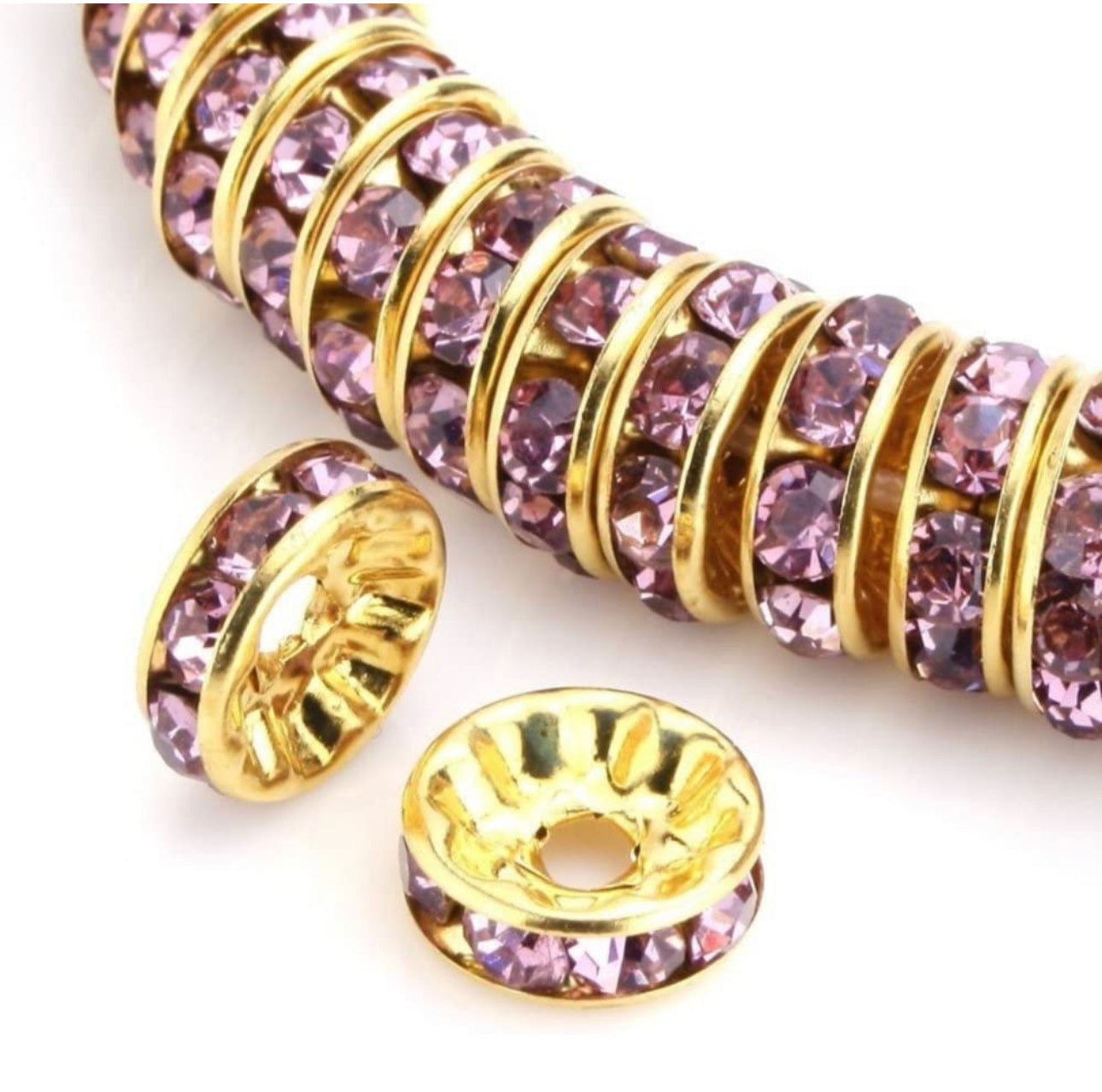 12mm rhinestone spacers