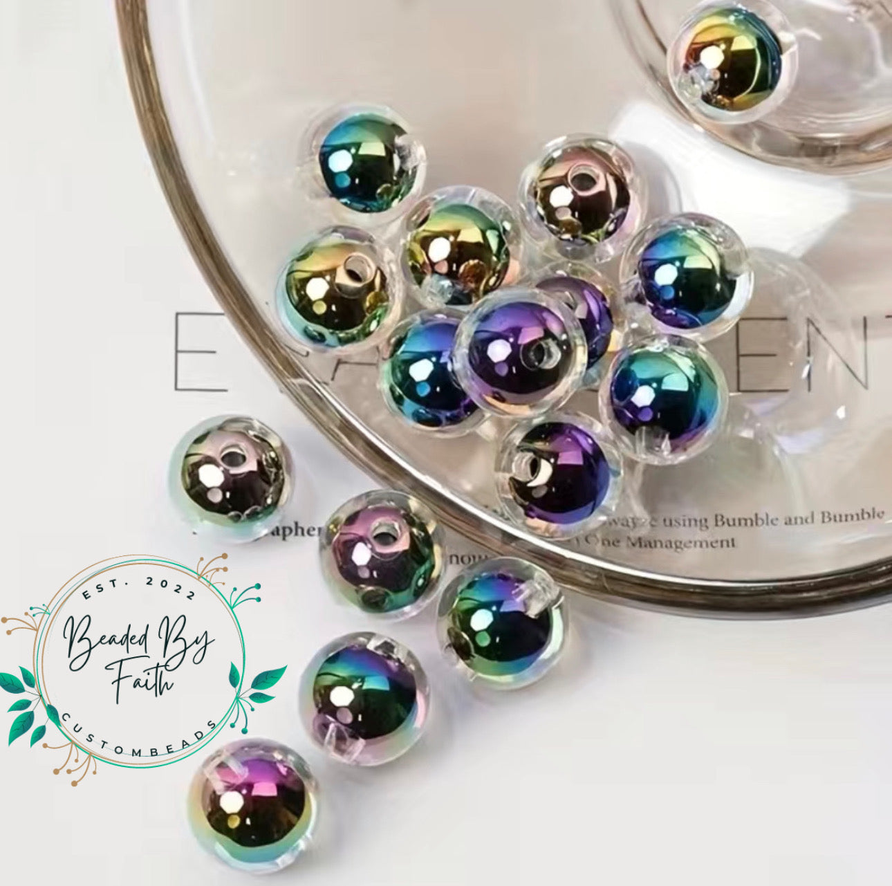 Double wall multi color beads