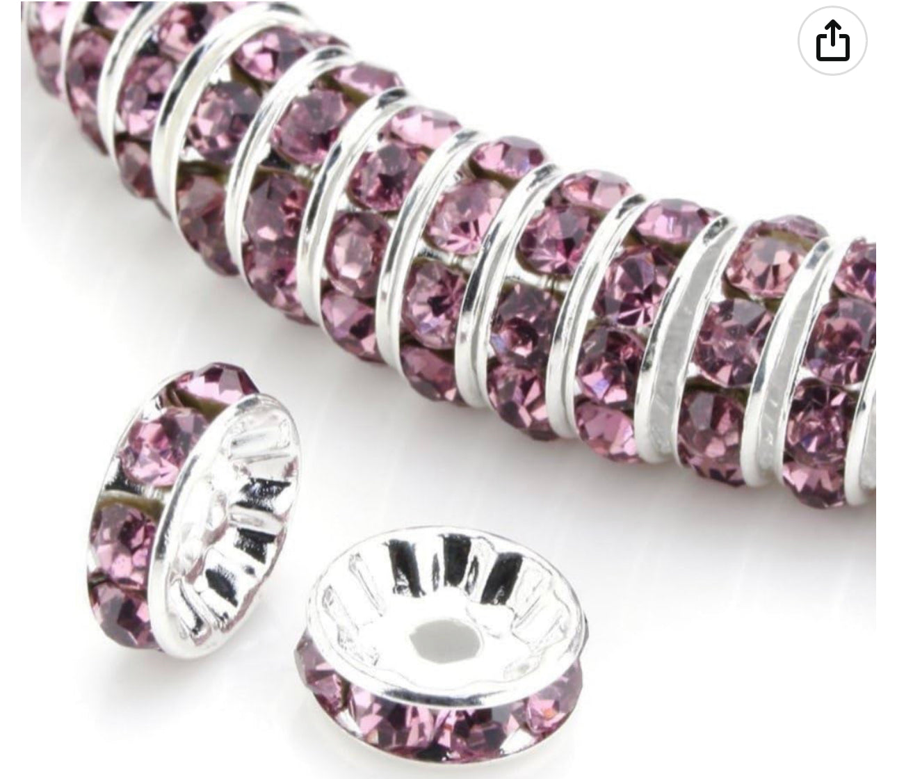 12mm rhinestone spacers