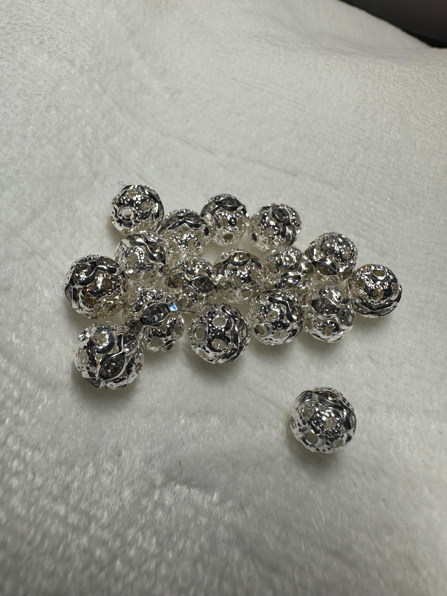 8MM rhinestone bead round disco ball bead
