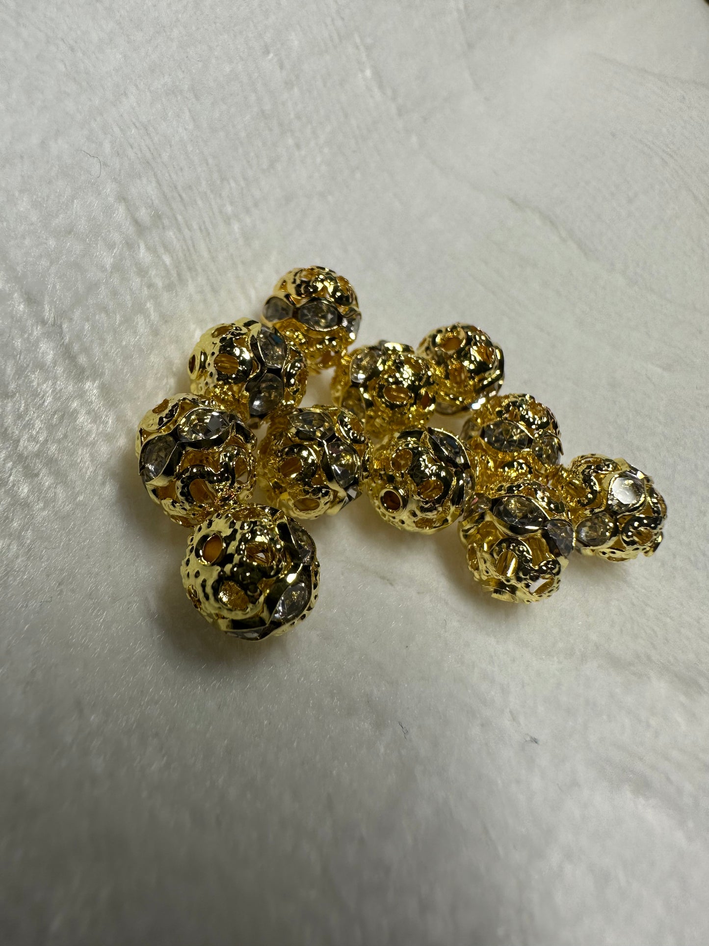 8MM rhinestone bead round disco ball bead
