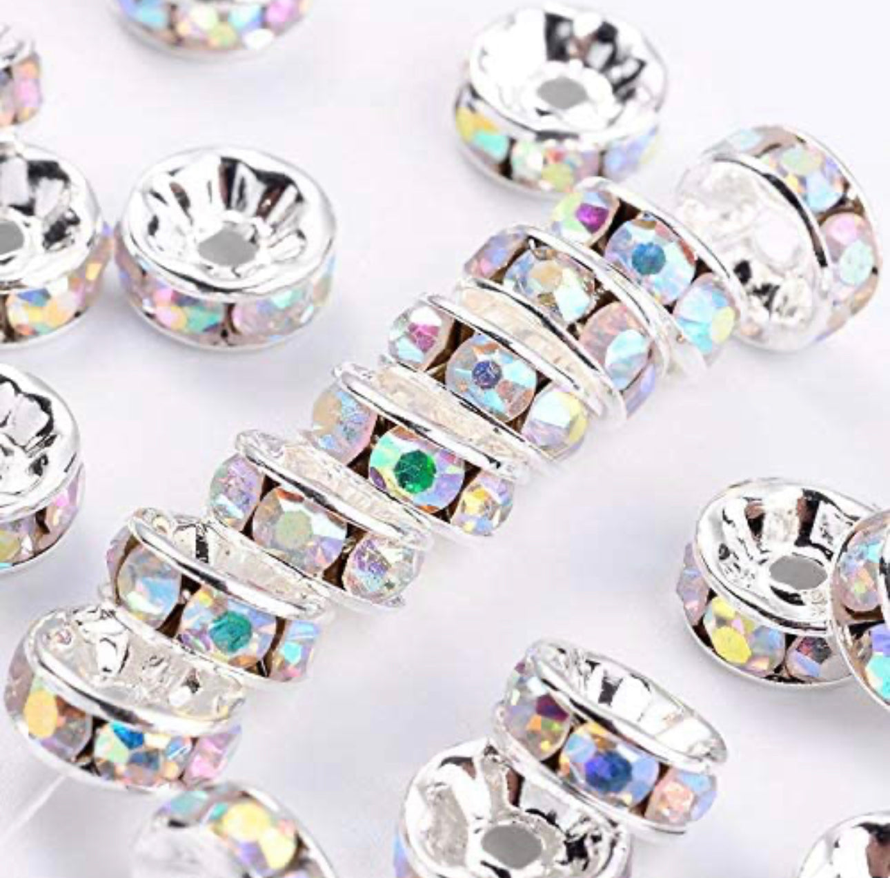 12mm rhinestone spacers