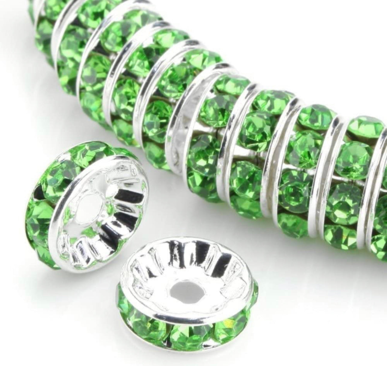 12mm rhinestone spacers