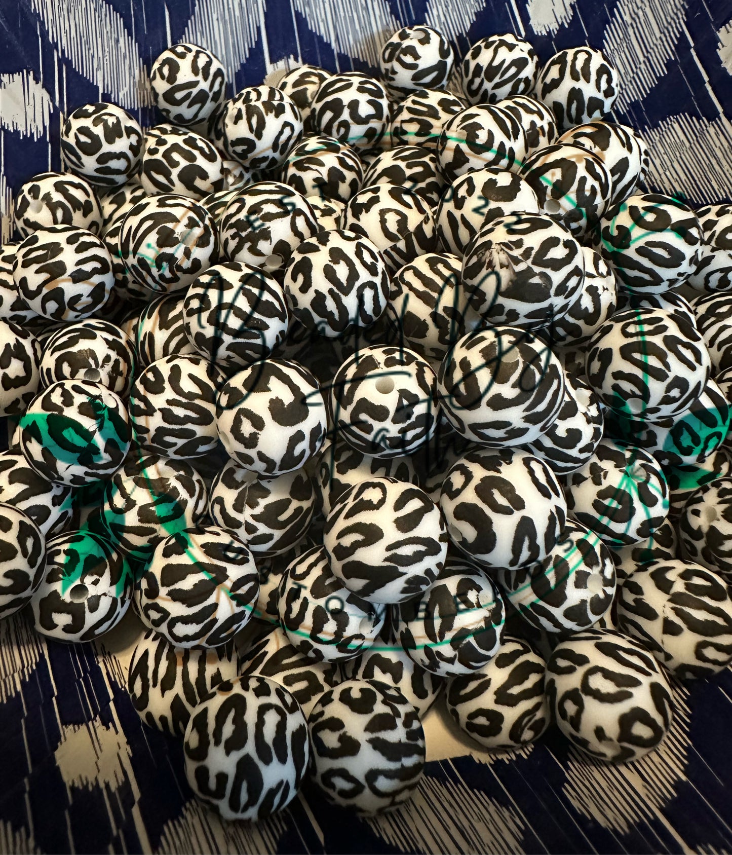 15MM Leopard Silicone Bead