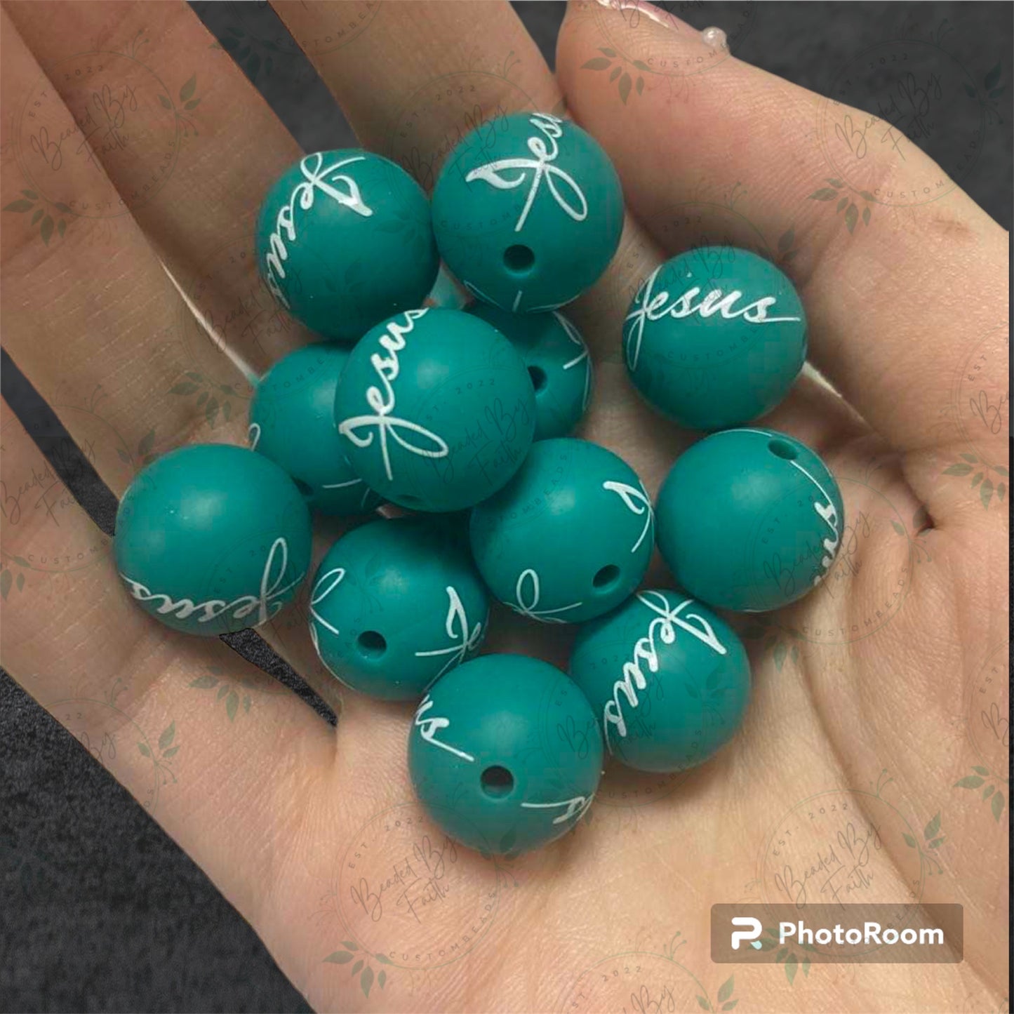 Silicone 15mm Jesus beads