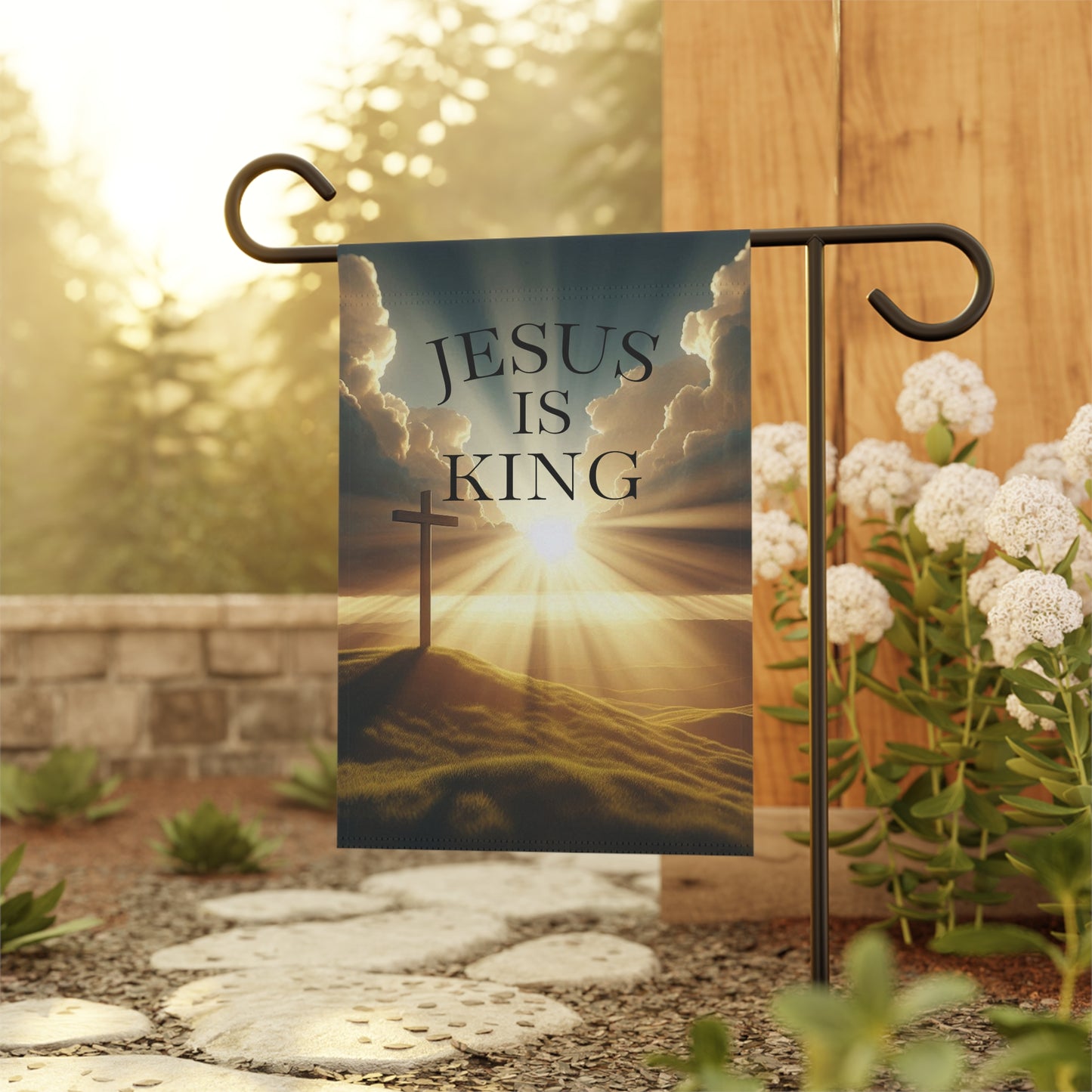 Jesus is King Garden Banner