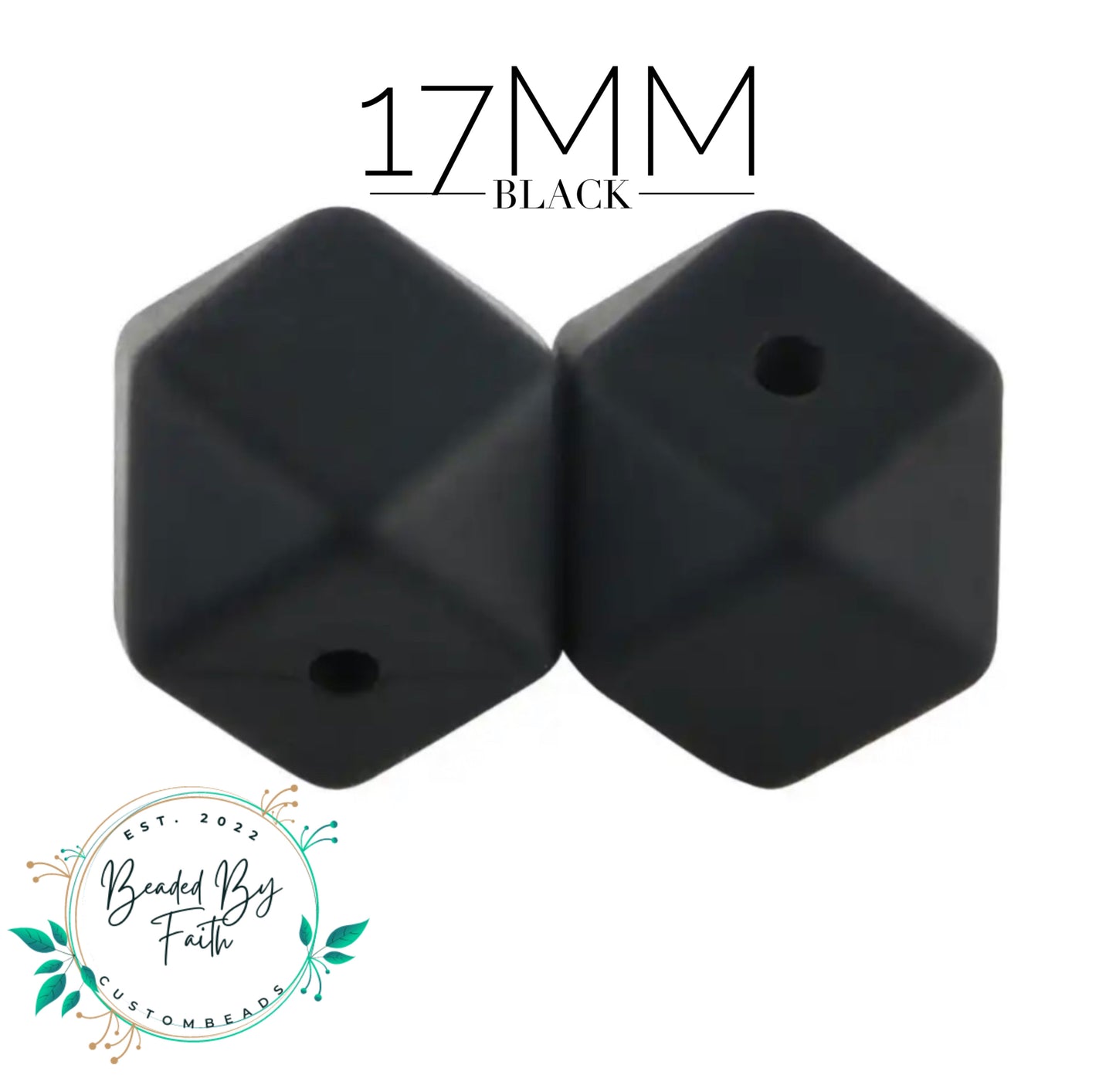 17MM Solid Hexagon Beads