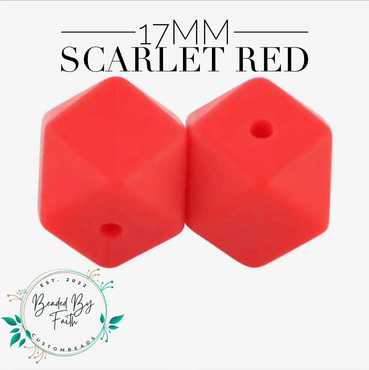 17MM Solid Hexagon Beads