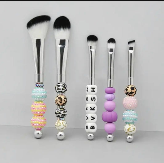 Set of 5 Bead-able Makeup Brushes