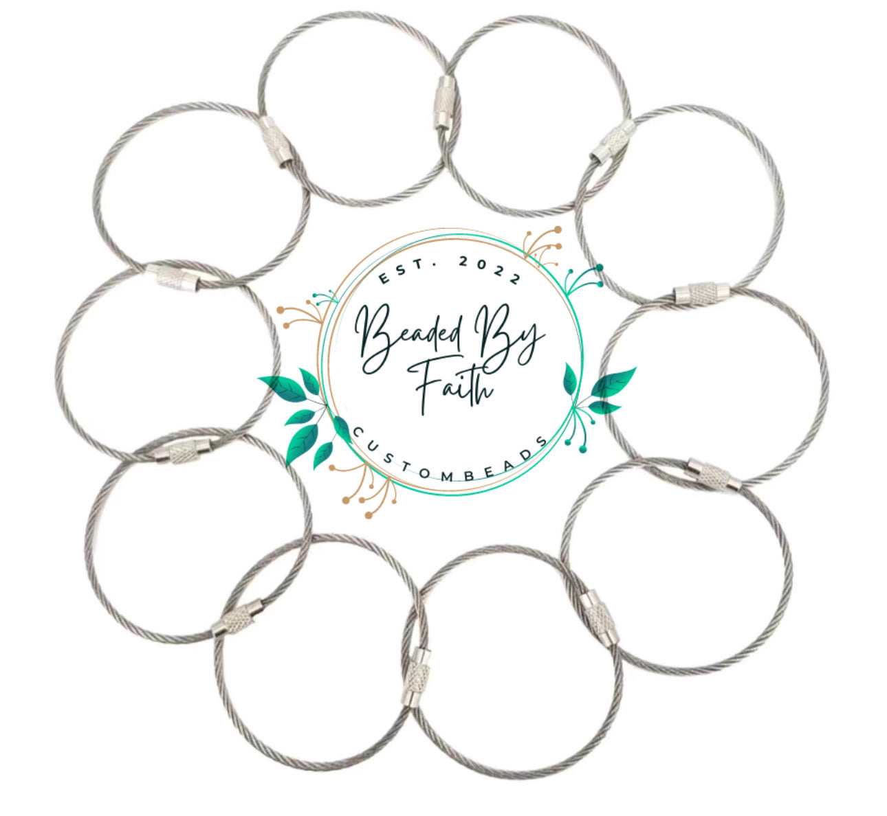 6in stainless steel wire loops – BeadedbyFaithCustomBeads