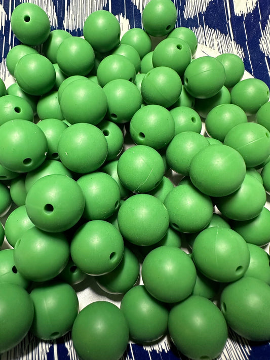 Christmas Green Silicone Bead