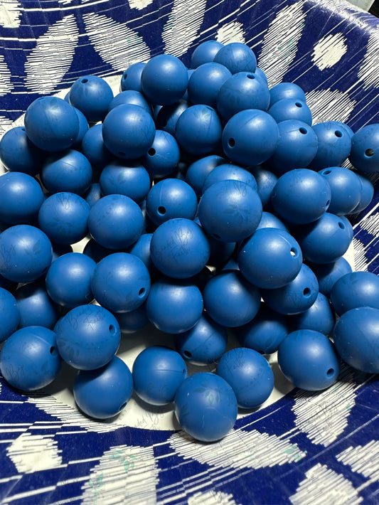 Cobalt Blue Silicone Bead